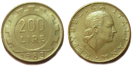 200 лир 1983 Италия