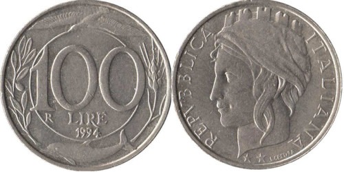 100 лир 1994 Италия