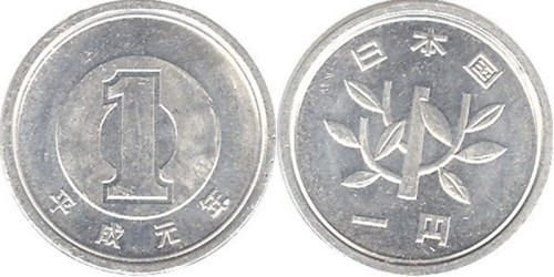 1 йена 1989 Япония — год 1