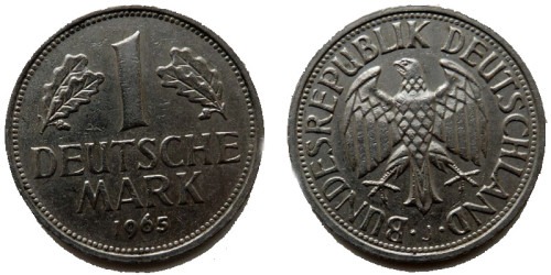 1 марка 1965 «J» ФРГ
