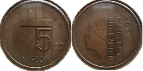 5 центов 1983 Нидерланды