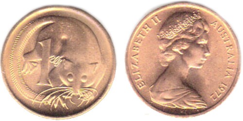 1 цент 1972 Австралия
