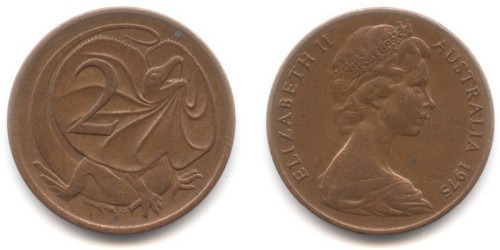 2 цента 1975 Австралия