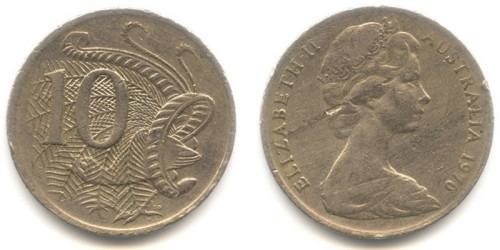 10 центов 1970 Австралия