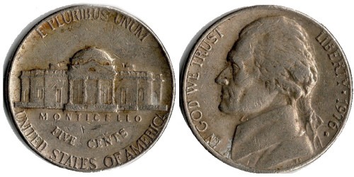 5 центов 1976 D США