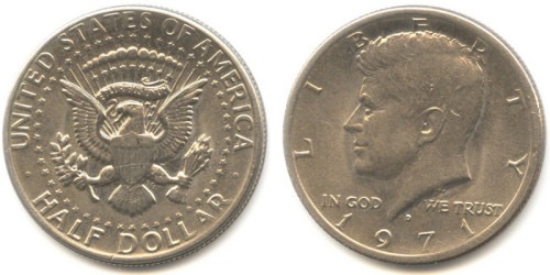 50 центов 1971 D США
