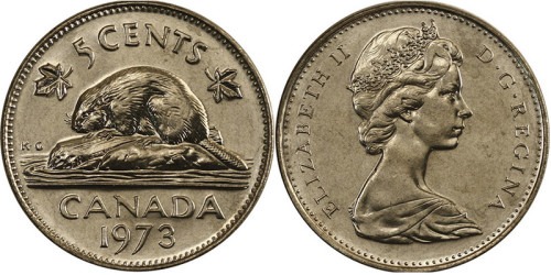 5 центов 1973 Канада