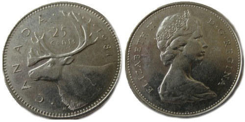 25 центов 1981 Канада
