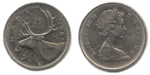 25 центов 1987 Канада