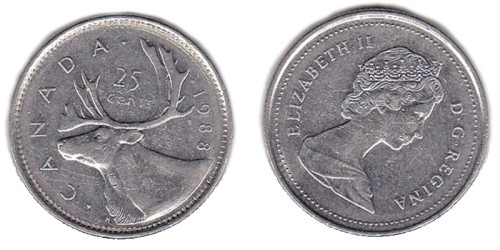 25 центов 1988 Канада