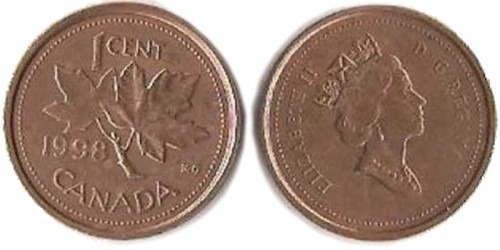 1 цент 1998 Канада