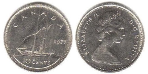 10 центов 1977 Канада