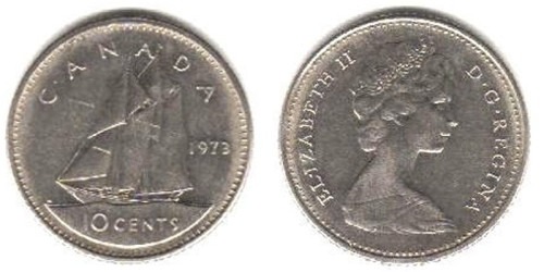 10 центов 1973 Канада