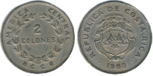2 колона 1968 Коста Рика
