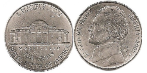 5 центов 2002 P США