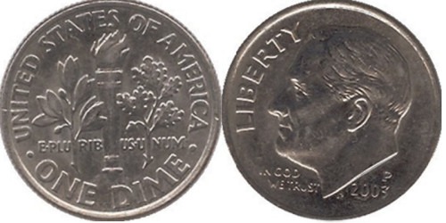 10 центов 2003 P США