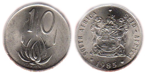 10 центов 1985 ЮАР