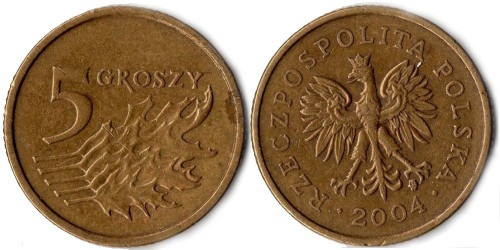 5 грошей 2004 Польша