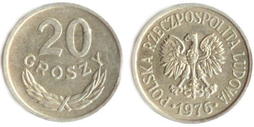 20 грошей 1976 Польша