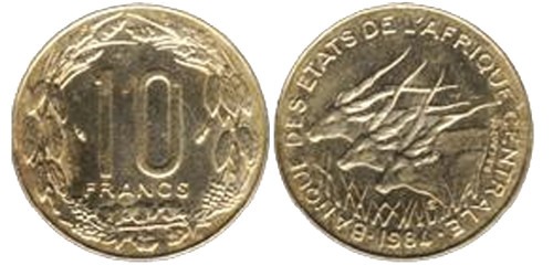 10 франков 1984 Французская экваториальная Африка