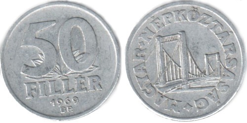 50 филлеров 1969 Венгрия
