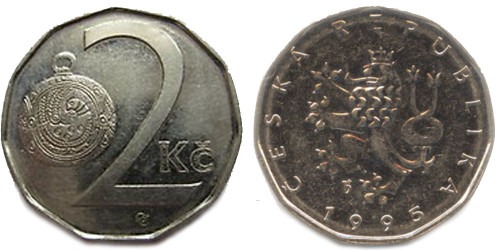 2 кроны 1995 Чехия