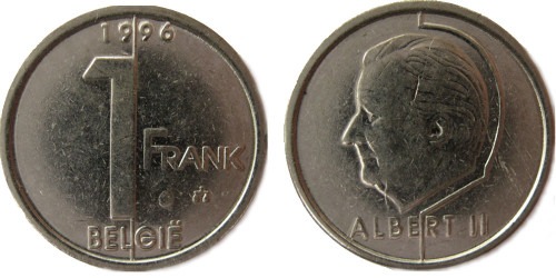 1 франк 1996 Бельгия (VL)