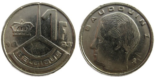 1 франк 1993 Бельгия (FR)