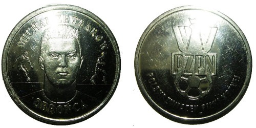 Монетовидный жетон — польский футбольный союз — Михал Жевлаков, защитник