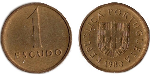 1 эскудо 1983 Португалия