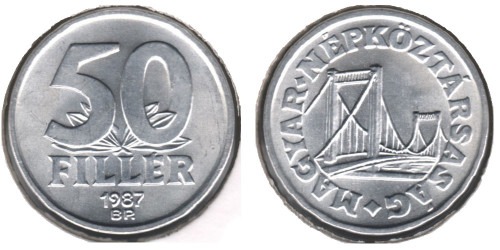 50 филлеров 1987 Венгрия