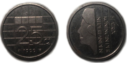 25 центов 1999 Нидерланды