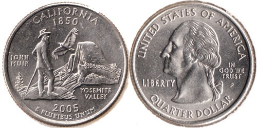 25 центов 2005 P США — Калифорния — California