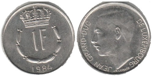 1 франк 1984 Люксембург