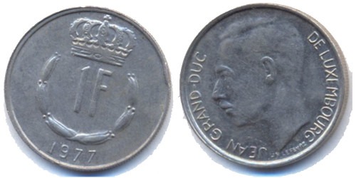 1 франк 1977 Люксембург
