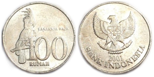 100 рупий 2001 Индонезия