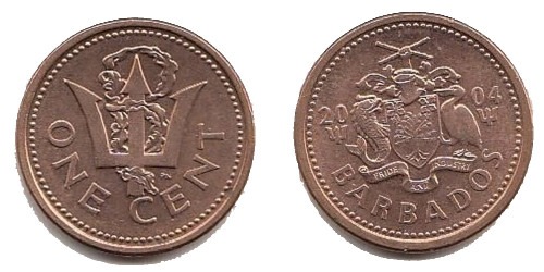 1 цент 2004 Барбадос