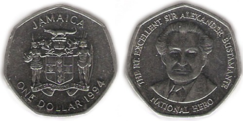 1 доллар 1994 Ямайка