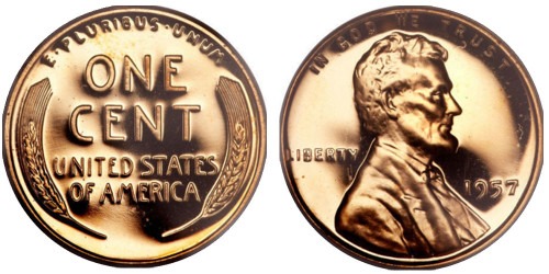 1 цент 1957 США