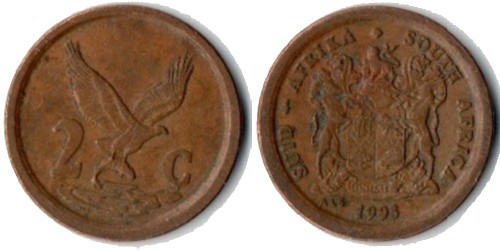 2 цента 1993 ЮАР