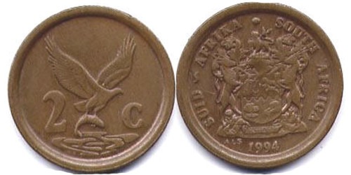 2 цента 1994 ЮАР
