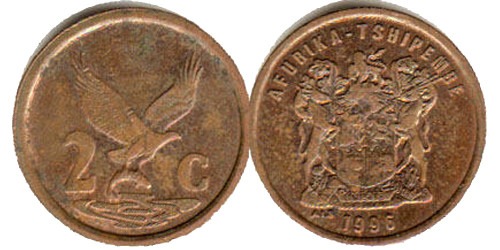 2 цента 1996 ЮАР