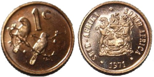 1 цент 1971 ЮАР