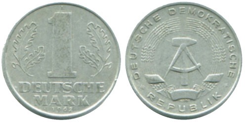1 марка 1962 «А» ГДР