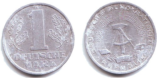1 марка 1956 «А» ГДР