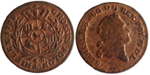 3 гроша (трояк) 1779 Польша — ЕВ
