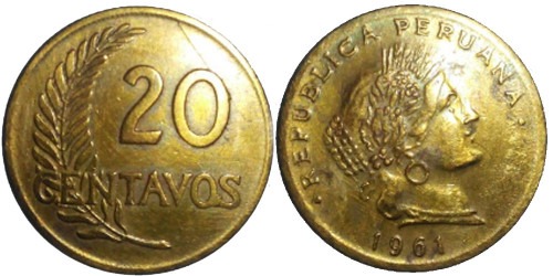 20 сентаво 1961 Перу