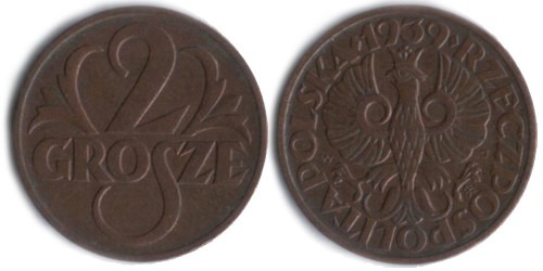 2 гроша 1939 Польша