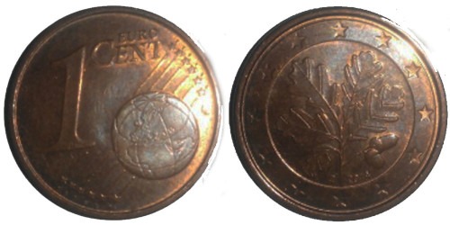1 евроцент 2014 «D» Германия