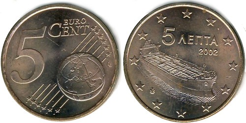 5 евроцентов 2002 Греция